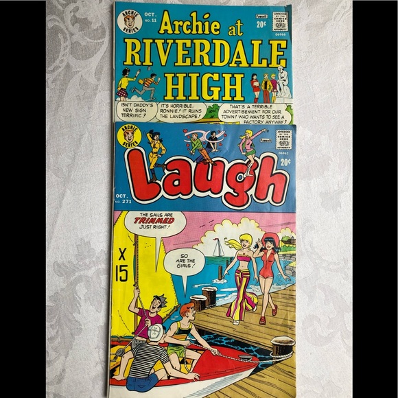 1973 Archie At Riverdale High & Laugh Vintage Comic Book Set - Picture 2 of 7